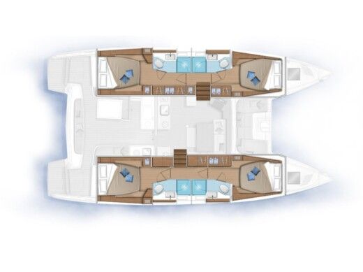 Catamaran  Lagoon 46 Boat design plan