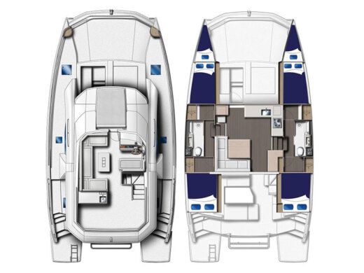 Catamaran  Moorings 433 PC Boat design plan