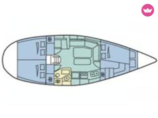 Sailboat Dufour Dufour 36 Classic Boat layout