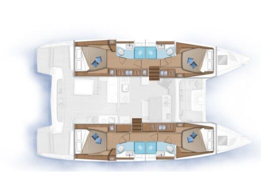 Catamaran Lagoon Lagoon 46 Plan du bateau