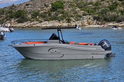 Rental Motorboat Pacific Craft 750 Open Black Edition Saint-Florent