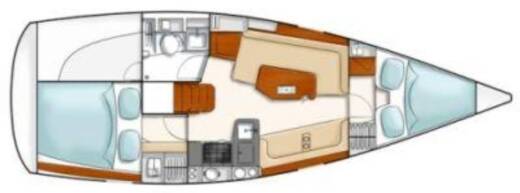 Sailboat Hanse 320 Plan du bateau