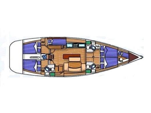 Sailboat BENETEAU CYCLADES 50.5 Boat design plan
