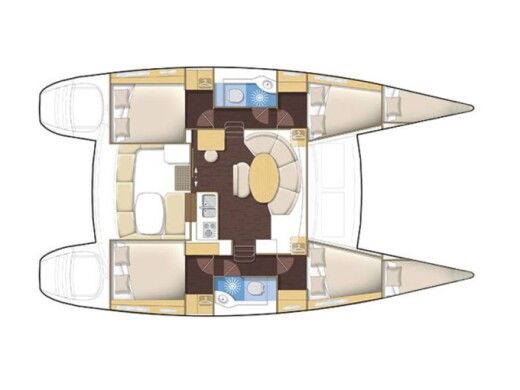 Catamaran LAGOON 380 boat plan