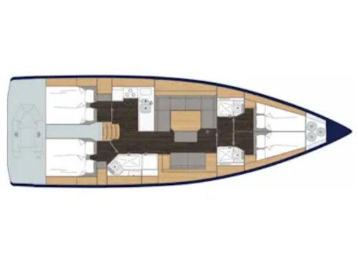 Sailboat  Bavaria C45 Style Planimetria della barca