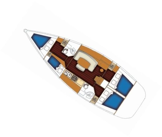 Sailboat BENETEAU CYCLADES 43.4 boat plan