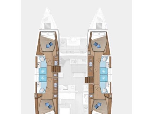Catamaran  Lagoon 46 Carcharias  Boot Grundriss