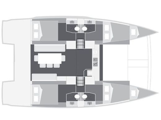 Catamaran  Bali 4.1 Plan du bateau