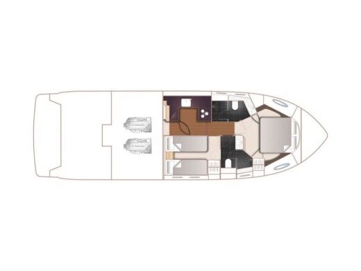 Motorboat  Princess F43 boat plan