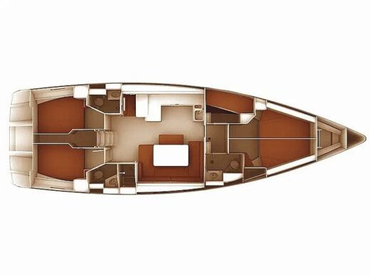 Sailboat  Bavaria Cruiser 51 Planimetria della barca