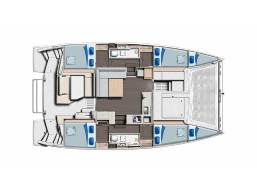 Catamaran  Sunsail 404 boat plan