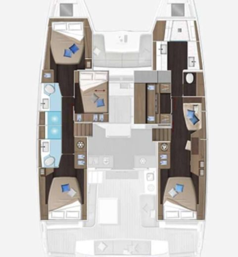 Catamaran Lagoon 51 boat plan