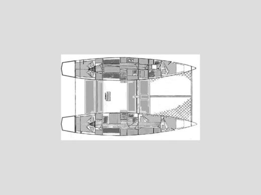 Catamaran Centaurus 35 Plattegrond van de boot