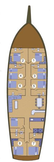 Gulet Gulet Gulet PS Boat layout