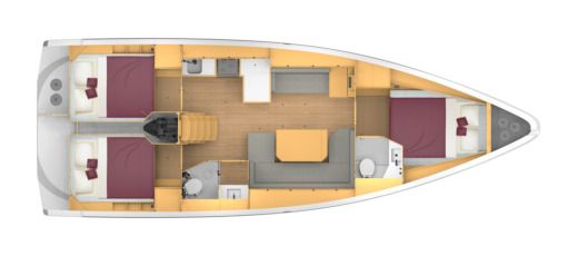 Sailboat Bavaria 42 boat plan