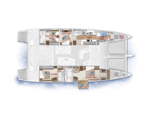 Catamaran Lagoon Seventy 7 boat plan