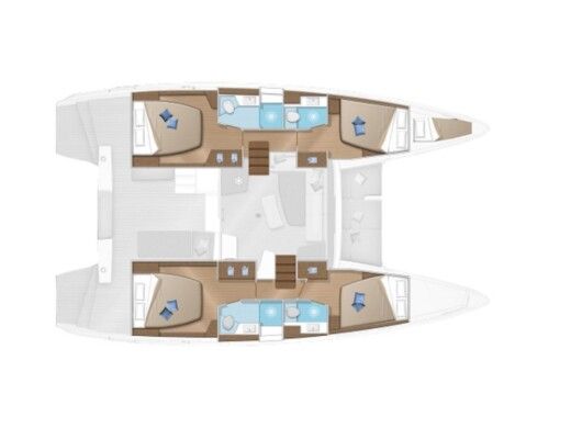 Catamaran Lagoon Lagoon 42 Boat layout