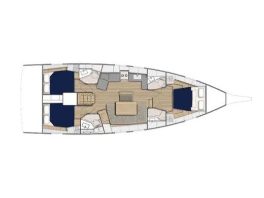 Sailboat  Moorings 46.3 Boot Grundriss