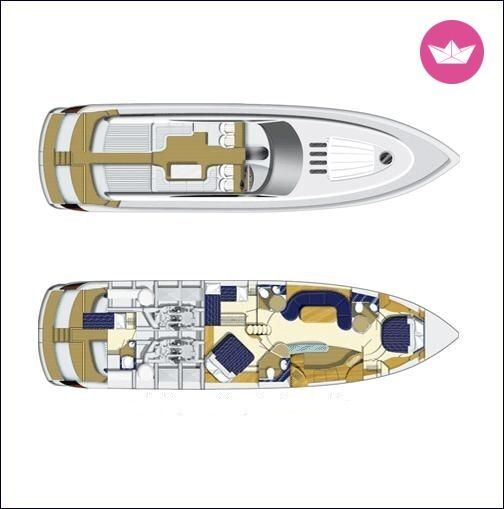 Motor Yacht Princess Yachts V65 boat plan