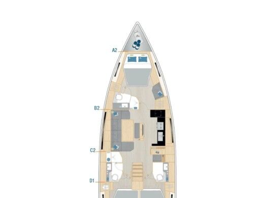 Sailboat  Hanse 460 boat plan