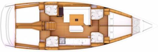 Sailboat Jeanneau Sun Odyssey 469 Plattegrond van de boot