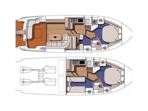 Motor Yacht Cranchi Atlantic 40 Plan du bateau