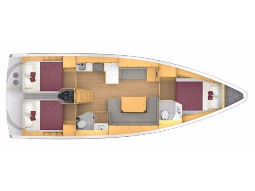 Sailboat Bavaria 42 Plan du bateau