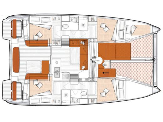 Catamaran Beneteau EXCESS 11 Plano del barco