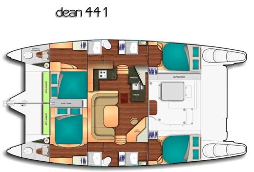 Catamaran DEAN 441 Plan du bateau