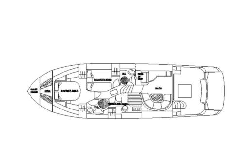 Motorboat Moa Garin GR 49 Cruiser Planimetria della barca