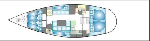 Sailboat GibSea 442 Boat layout
