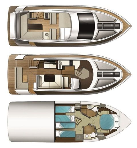Motorboat Luxury Motorcruiser with Toys Private dining available on board Boat design plan