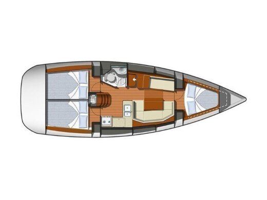 Sailboat Jeanneau Sun Odyssey 36i Plan du bateau