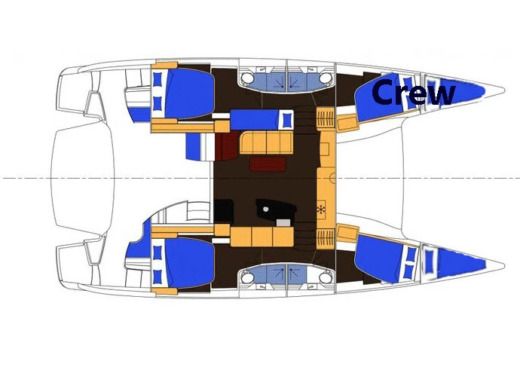 Catamaran Fountaine Pajot Salina 48 Evolution boat plan