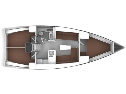 Sailboat Bavaria Cruiser 37 Boot Grundriss