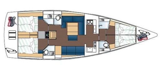 Sailboat Dufour Dufour 500 GL boat plan