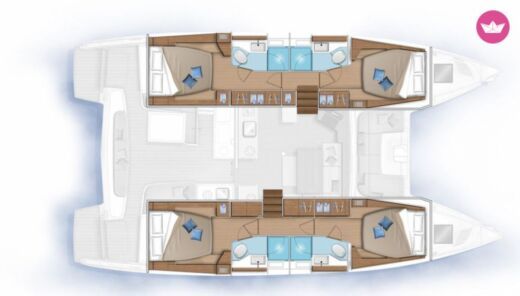 Catamaran Lagoon Lagoon 46 Boat layout