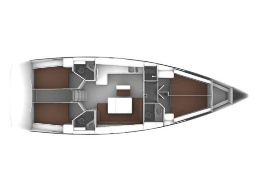 Sailboat BAVARIA 46 CRUISER Σχέδιο κάτοψης σκάφους