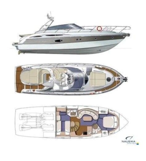 Motorboat Cranchi 47 Méditerranée Plano del barco