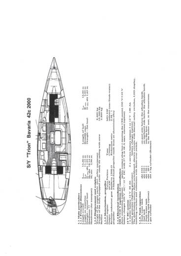 Sailboat Bavaria Bavaria 42 Cruiser Plano del barco