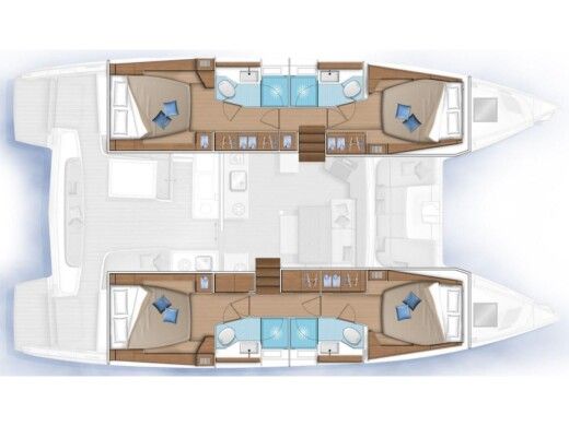 Catamaran  Lagoon 46 boat plan