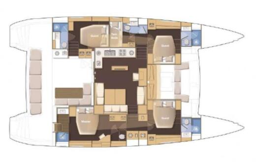 Catamaran Lagoon Lagoon 560 boat plan
