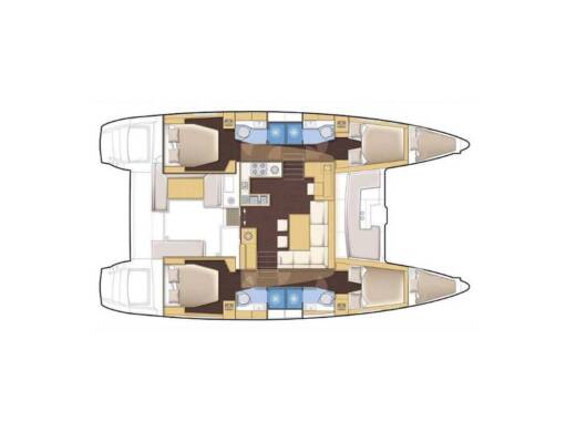 Catamaran  Lagoon 450 Fly boat plan