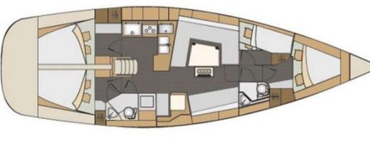 Sailboat Elan Elan Impression 45 Plattegrond van de boot