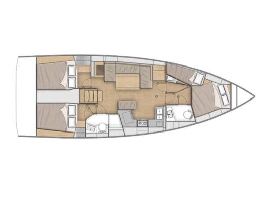 Sailboat Beneteau Oceanis 40.1 Planimetria della barca