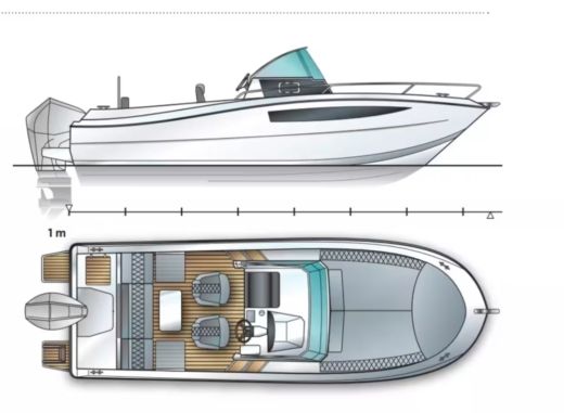 Motorboat 2024 Atlantic Marine Sun Cruiser 730 Boot Grundriss