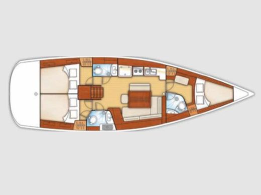 Sailboat Beneteau OCEANIS 43 boat plan