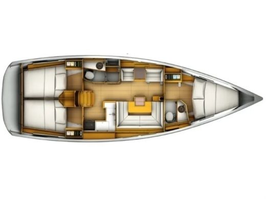 Sailboat  Sun Odyssey 419 Σχέδιο κάτοψης σκάφους