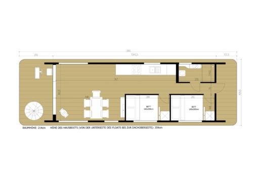 Houseboat WOMA D13 Planta da embarcação