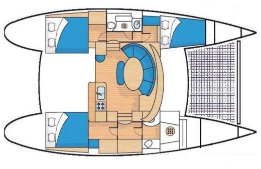 Catamaran LAGOON 380 Plan du bateau